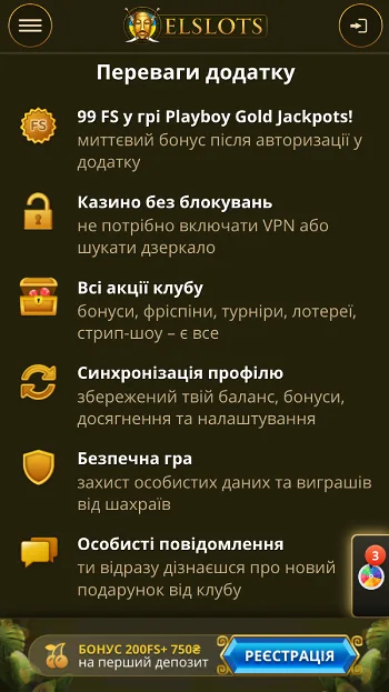 Переваги мобільного додатку Elslots